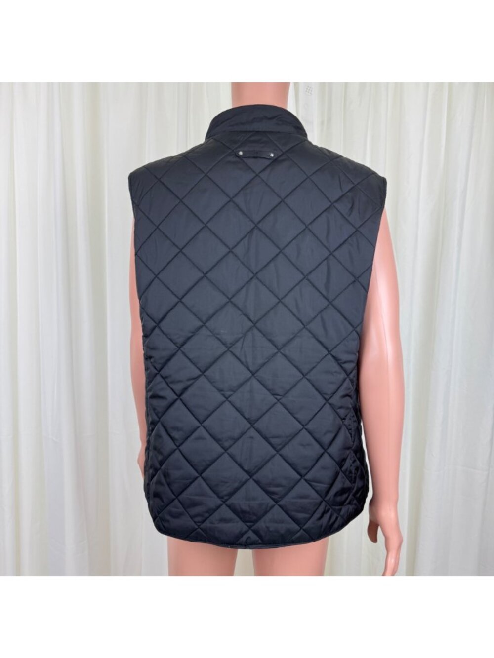 Ralph Lauren Quilted Vest Black RLL Crest Patch Diamond Quilt Womens L 84922T - Picture 4 of 13